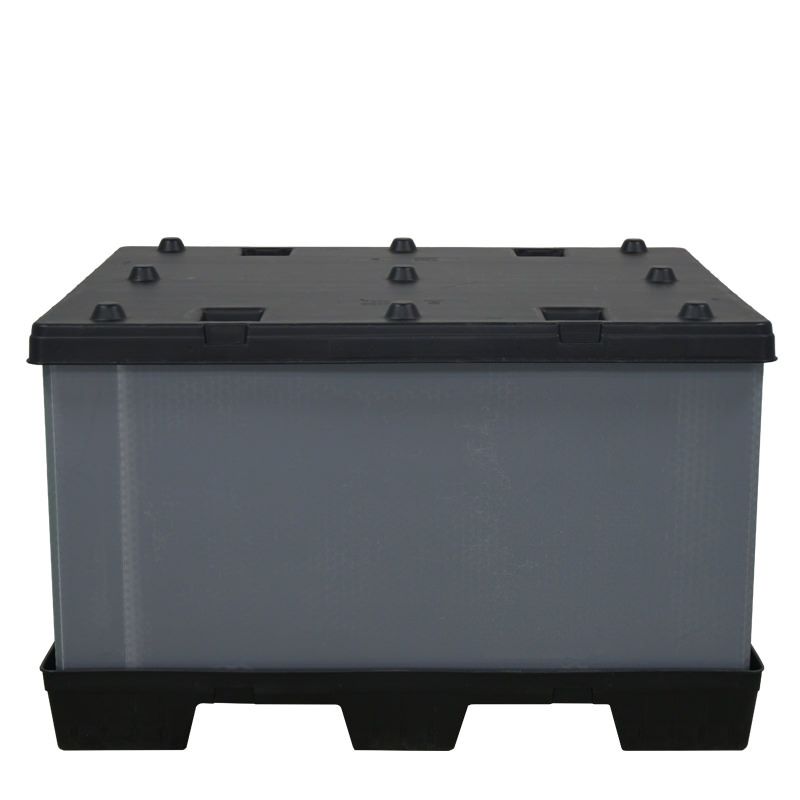 Front view 40x48x30 plastic pallet pack