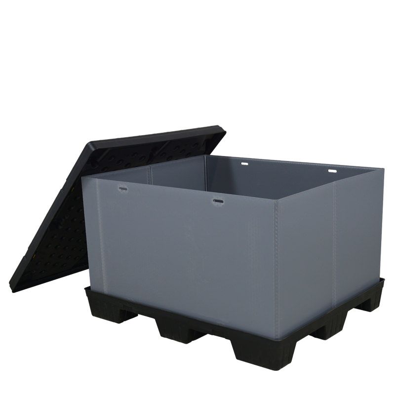 Lid removed 40x48x30 plastic pallet pack