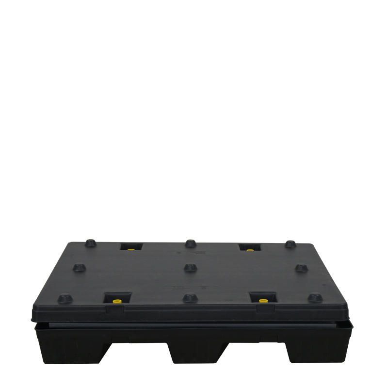 40x48x30 plastic pallet pack fully collapsed 
