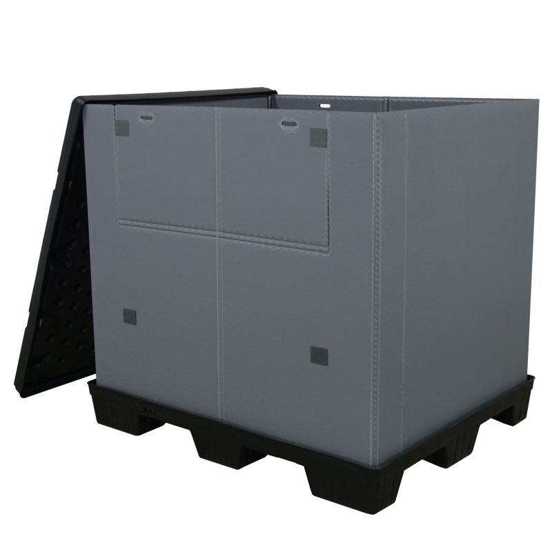 40x48x45 plastic pallet pack lid off
