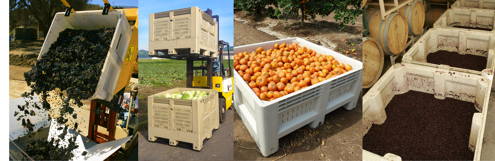 Solid and vented harvest bins