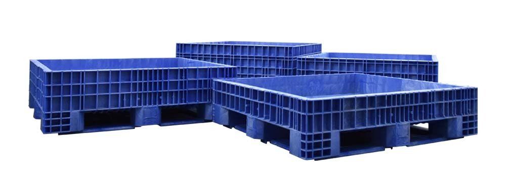 Blue fixed wall containers Blue fixed wall containers