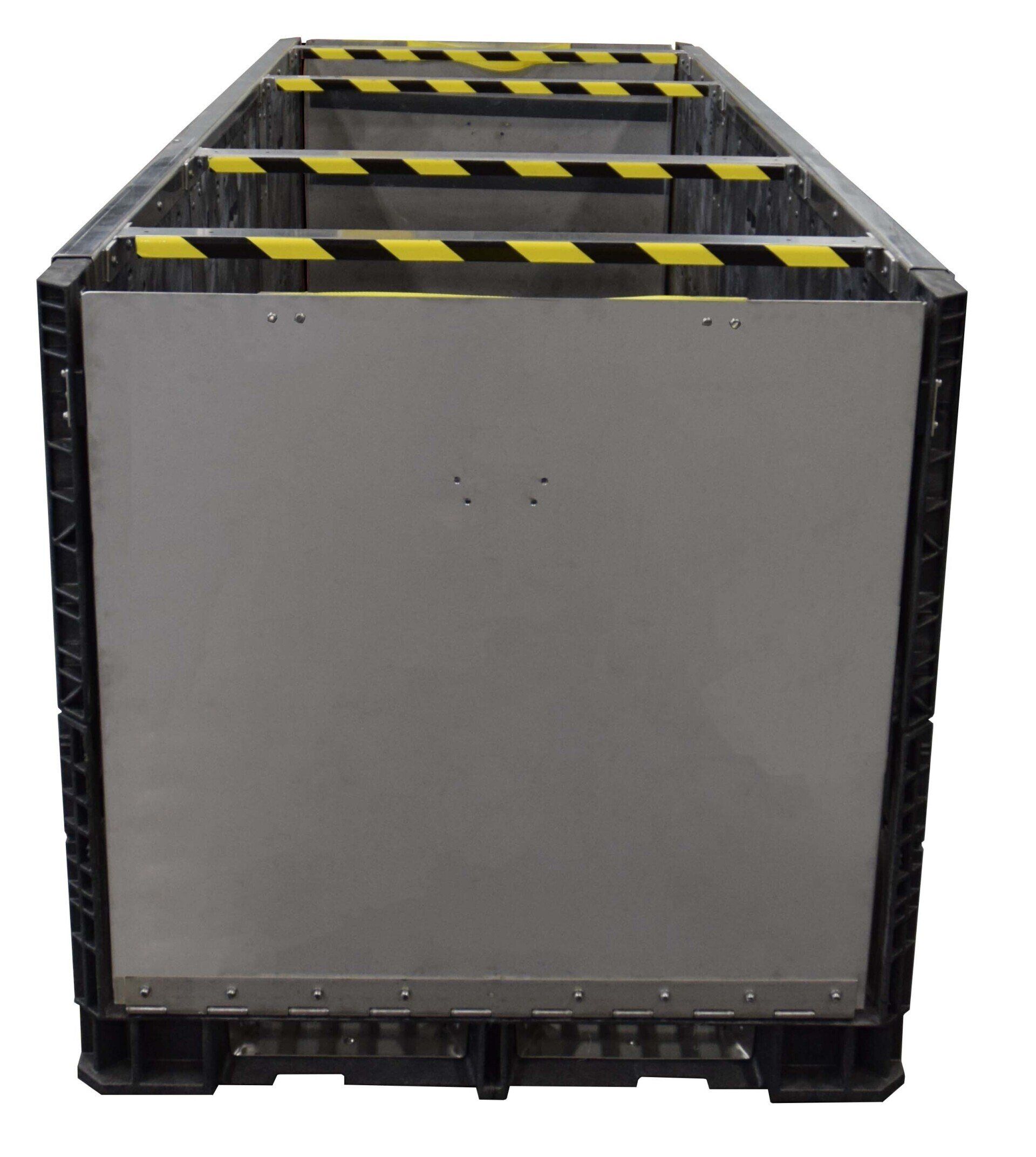 custom container with metal ramp up