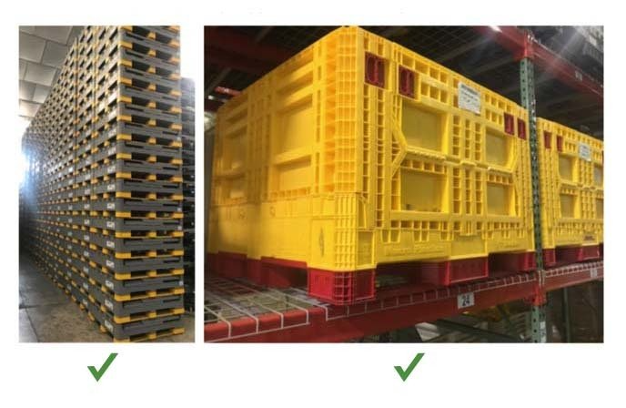 Proper racking for bulk containers