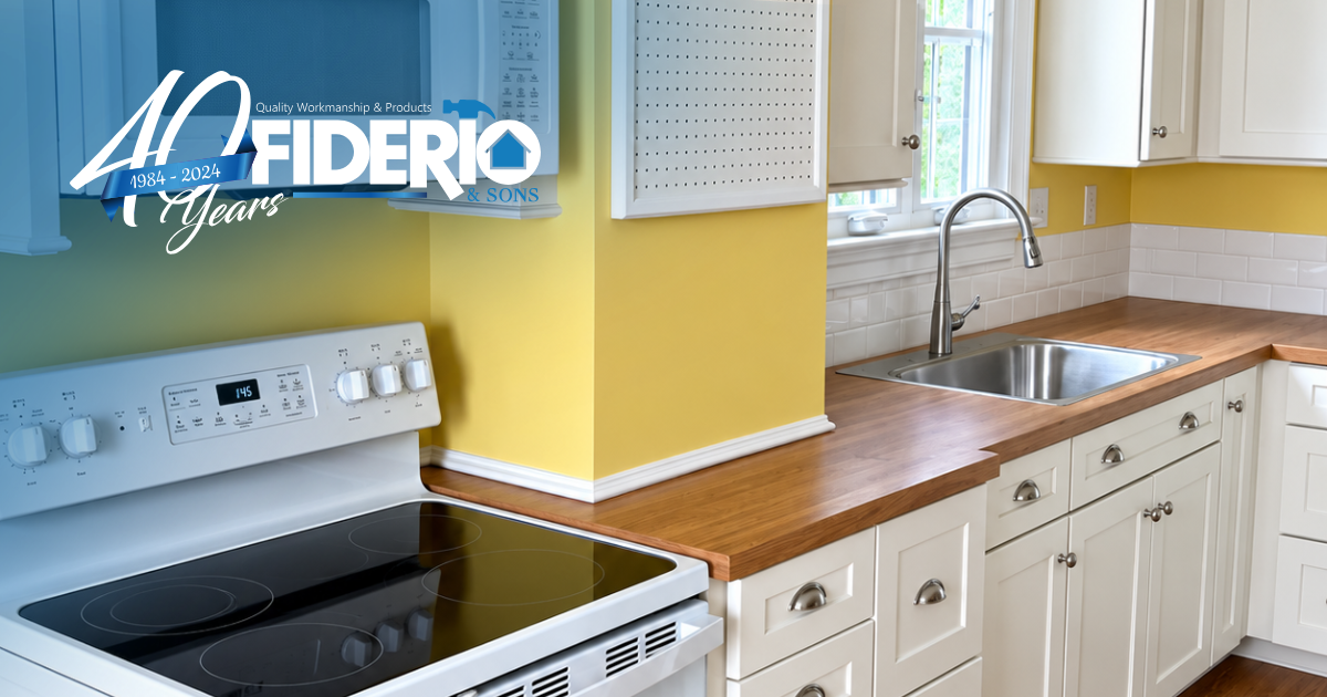 Bright remodeled kitchen with new upper and lower cabinets