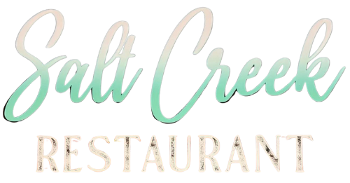 It is a logo for a restaurant called salt creek restaurant.