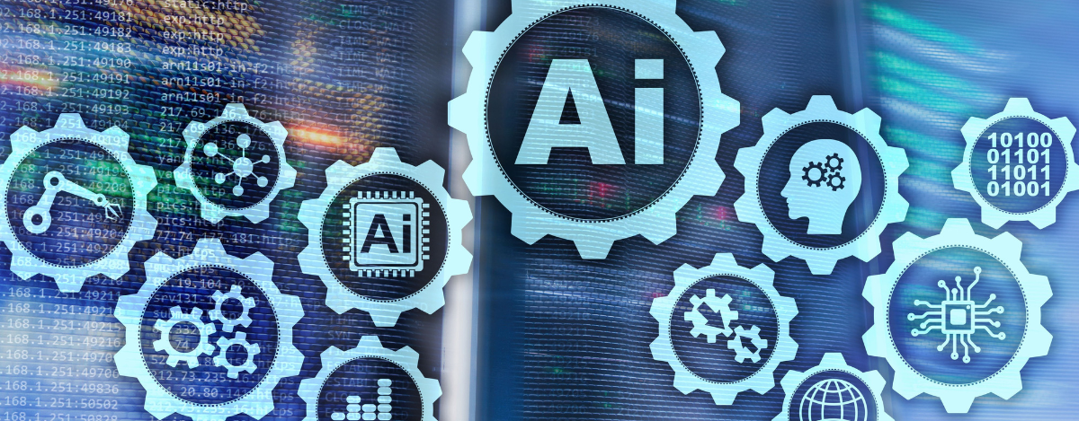 A bunch of gears with the word ai on them
