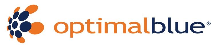 An orange and blue logo for optimal blue