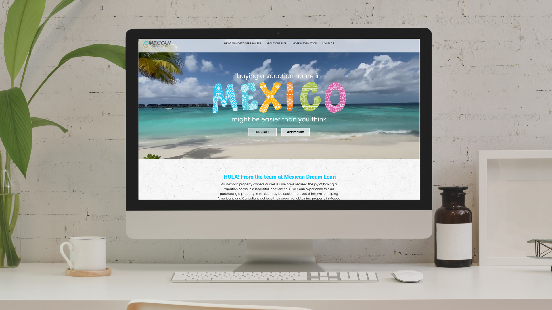 A computer screen with the word mexico on it