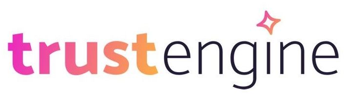 A logo for a company called trustengine with a star in the middle.