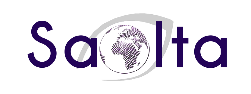 Saolta logo with purple text and a globe inside the “o”