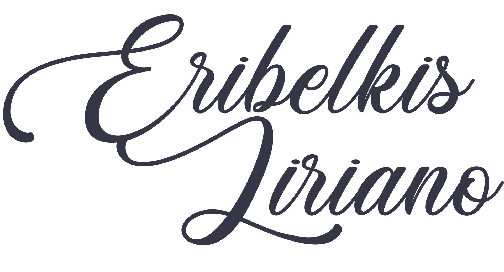 A black and white logo for a company called eribellkis ariano.