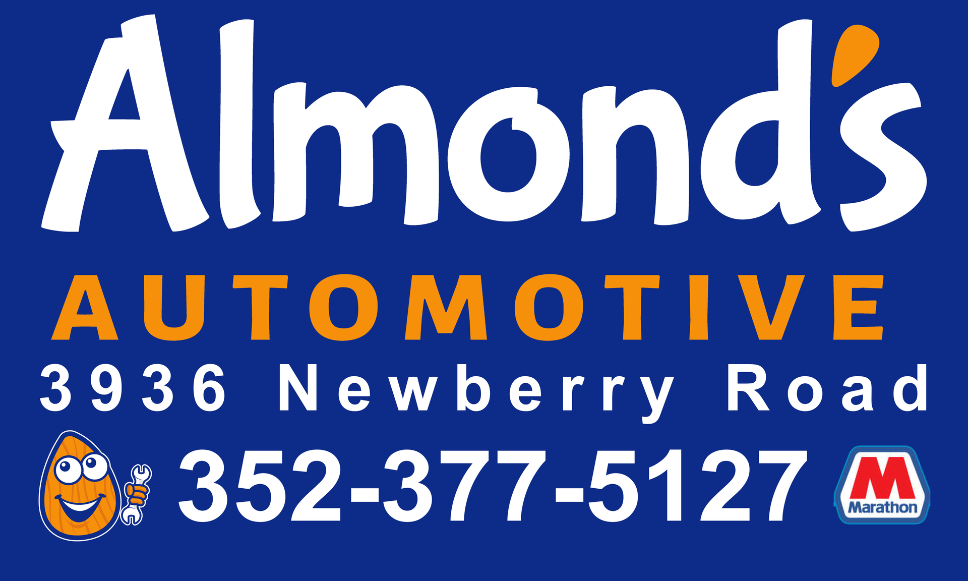 Almond Oil company logo with a green oil-drop icon between the words “Almond” and “Oil”