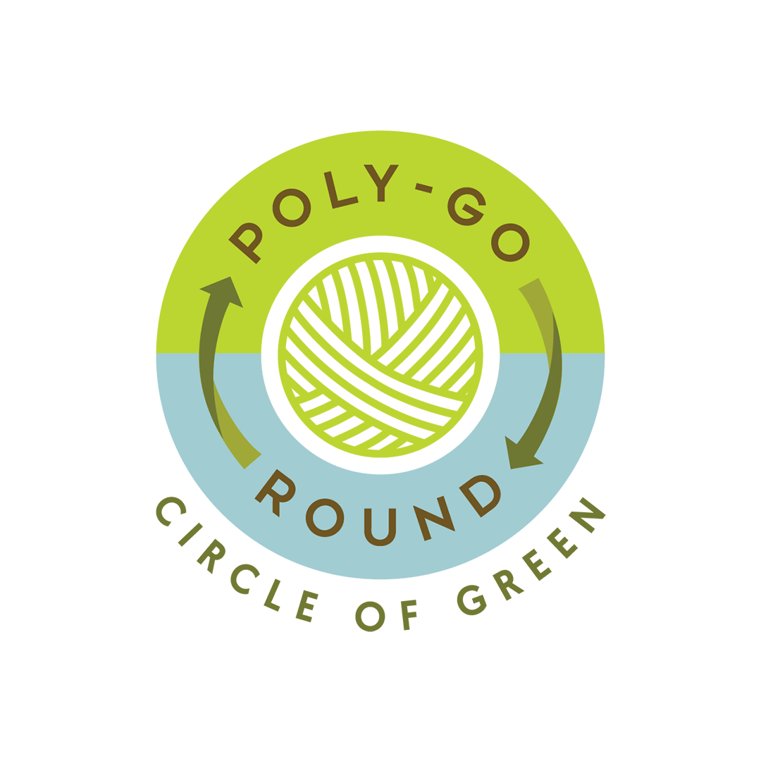 A logo for poly-go round circle of green