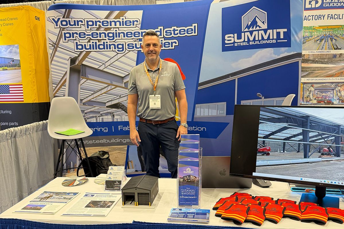 Darren Sperling in Orlando at the MetalCon exhibit for Summit Steel Buildings