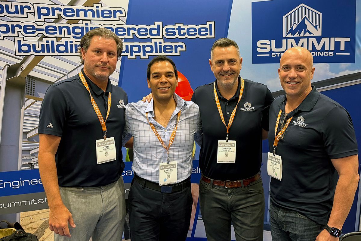 The Summit Steel Buildings team with Mauricio from Steel Forte