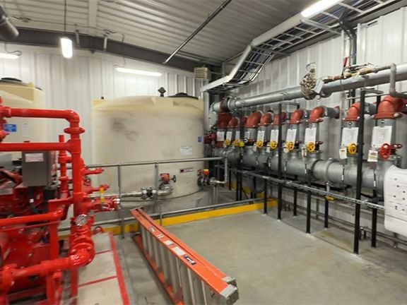 Jet fuel storage at Vancouver Airport in pump facility supplied by Summit Steel Buildings