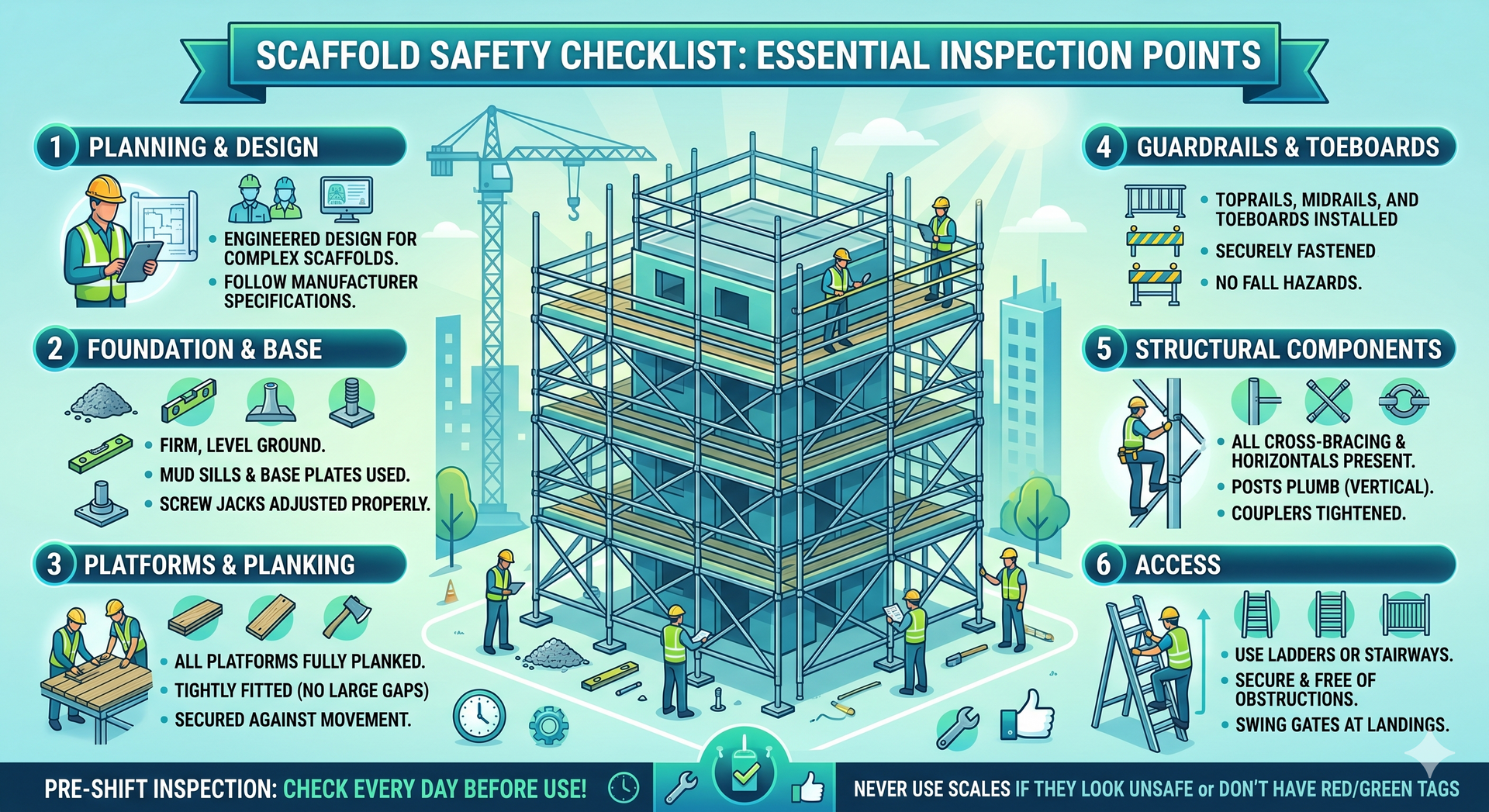 scaffolding hazards checklist for job site safety