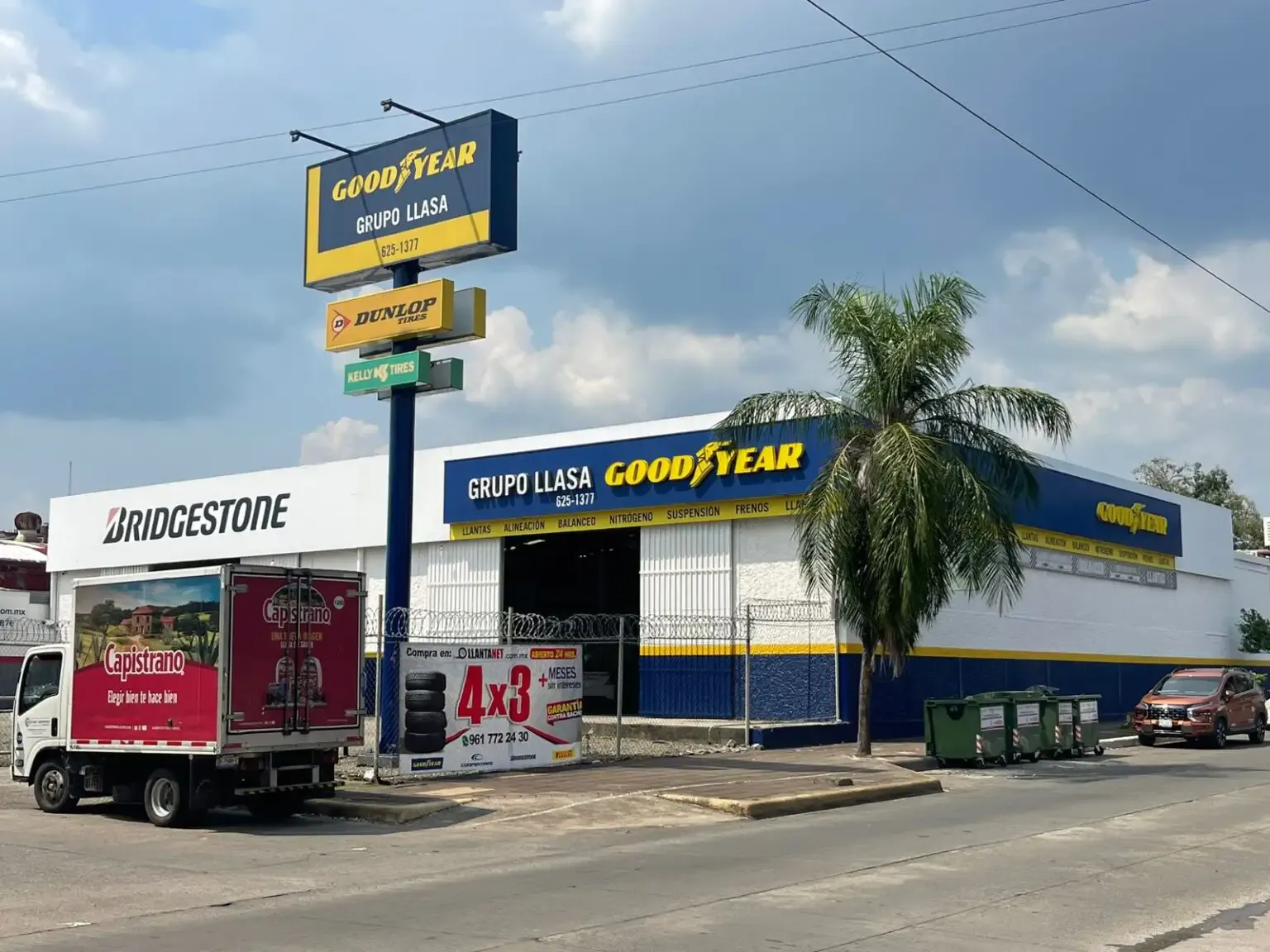 Fachada de nuestra sucursal de Llantas nuevas en Tapachula