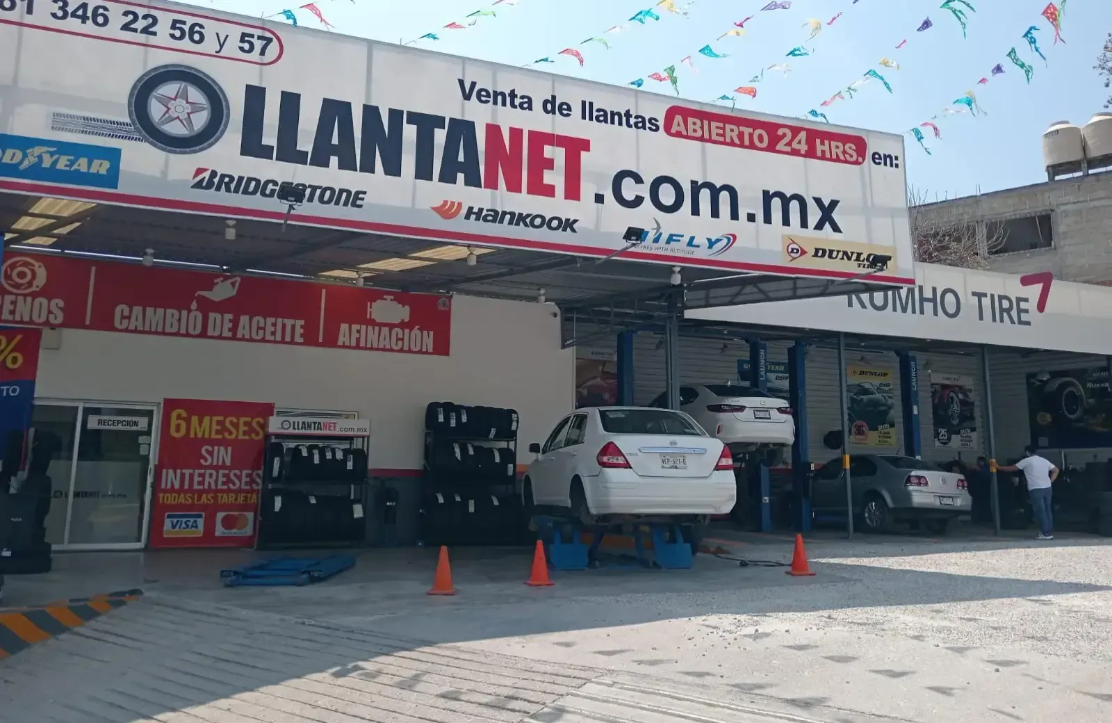 Fachada de nuestra sucursal de Llantas nuevas en Joyyo Mayu