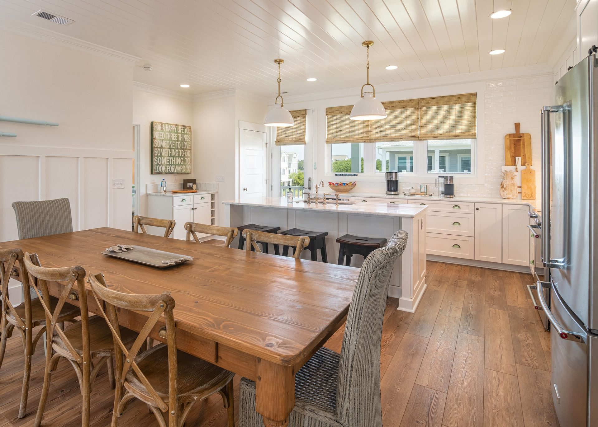 Modern Kitchen With Dining Area And Island