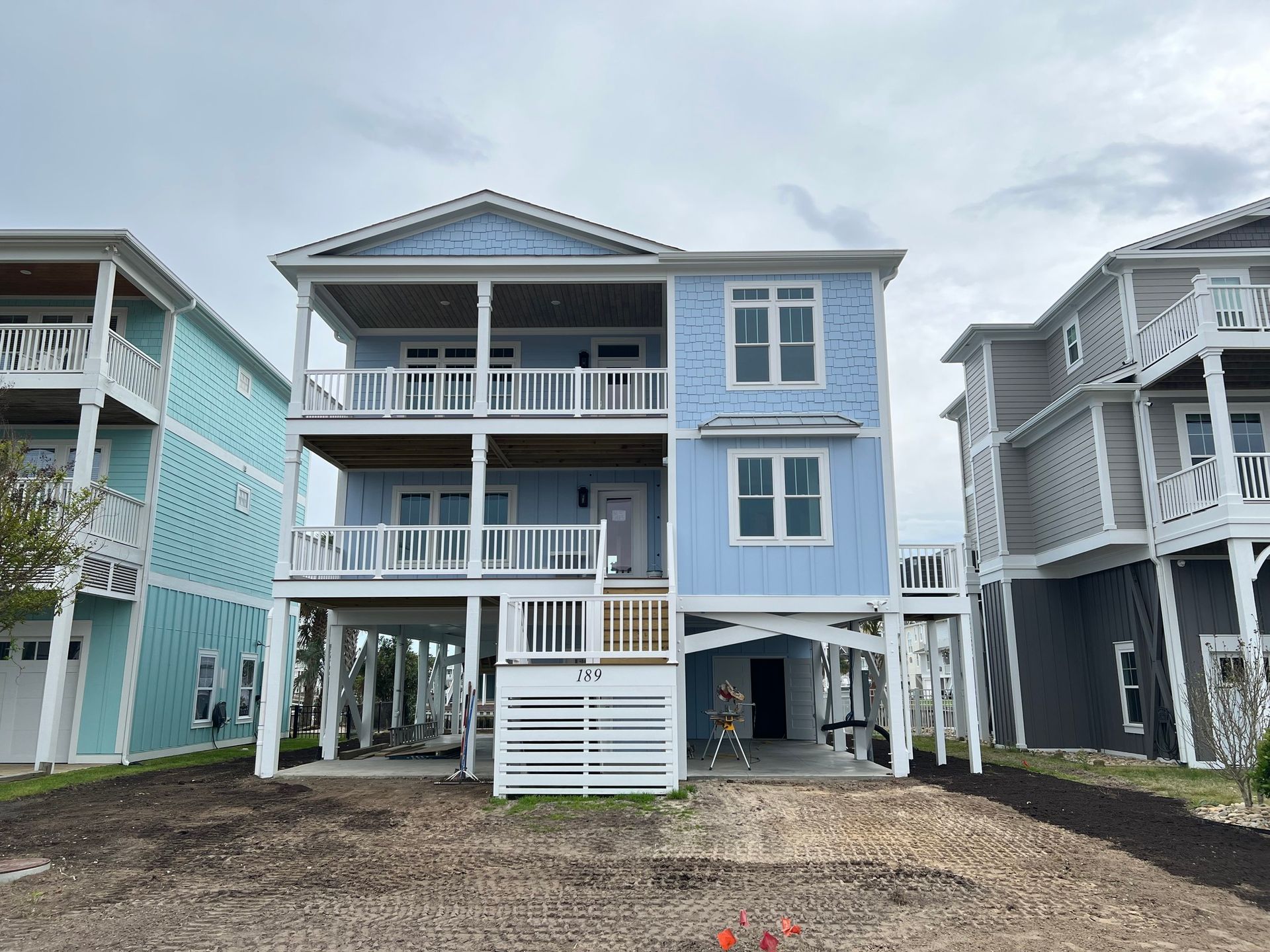 Newly Built Beachfront House With Balconies