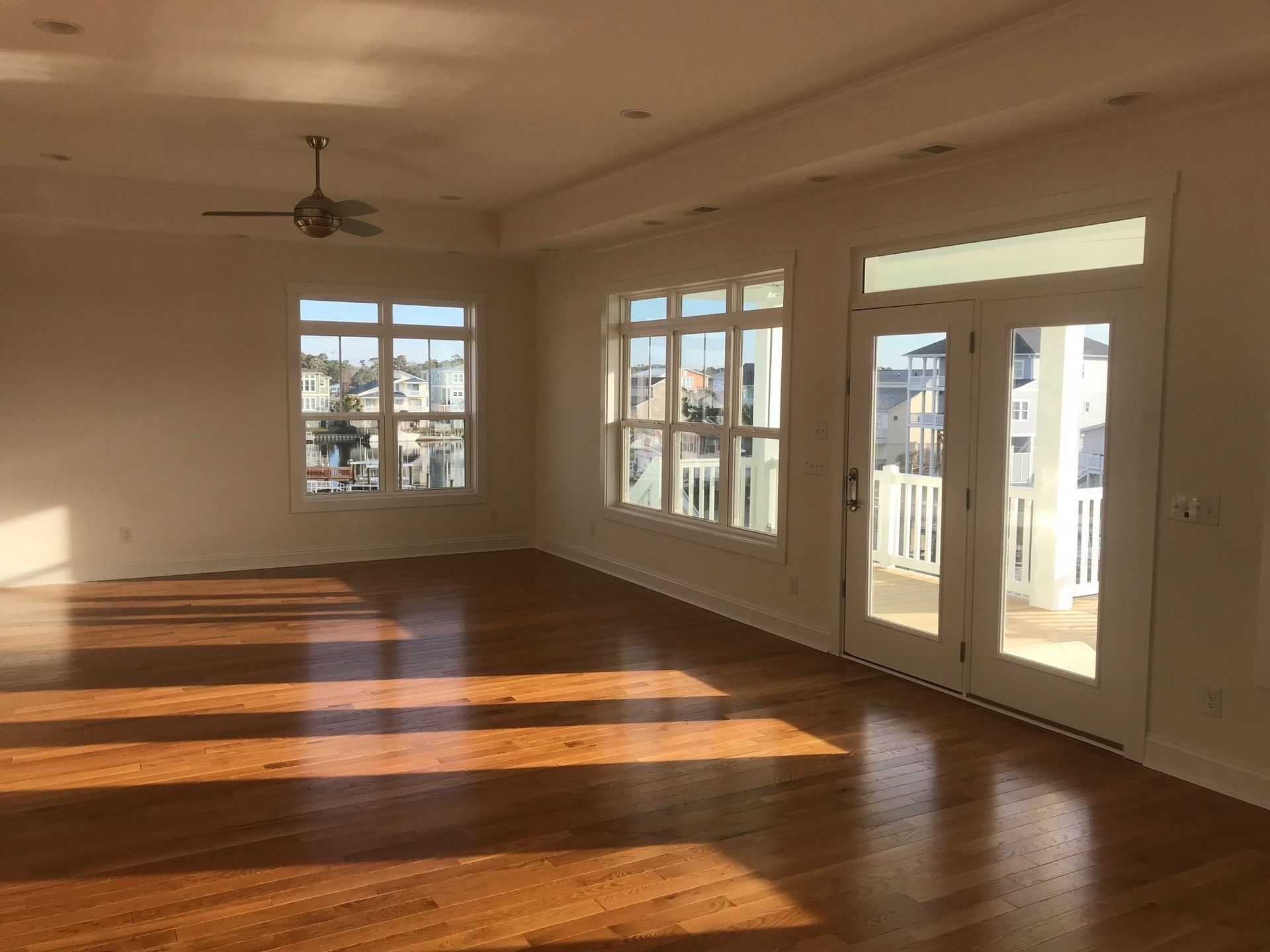 Bright Living Room With Hardwood Floors