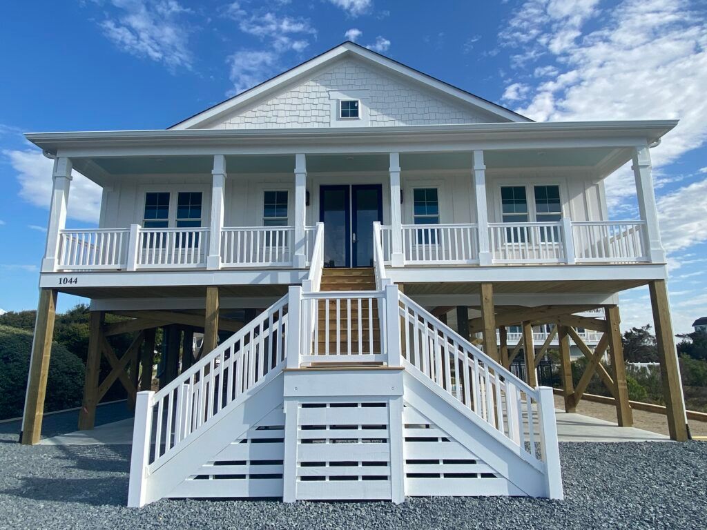 Beach House With Stairs And Porch