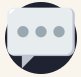 A speech bubble with three dots on it in a circle.