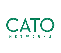 The logo for cato networks is green and white on a white background.