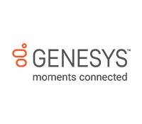 The logo for genesys moments connected is on a white background.