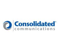 The consolidated communications logo is blue and gray on a white background.