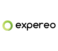 The logo for experieo is green and black and has a green circle in the middle.