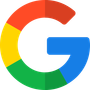 The google logo is a colorful circle with a blue g in the middle.