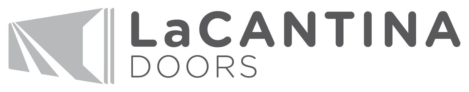 A black and white logo for la cantina doors