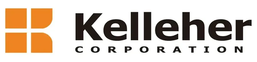 A logo for kelleher corporation is shown on a white background.