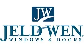 A logo for jw jeld wen windows and doors