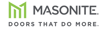 The logo for masonite doors that do more.