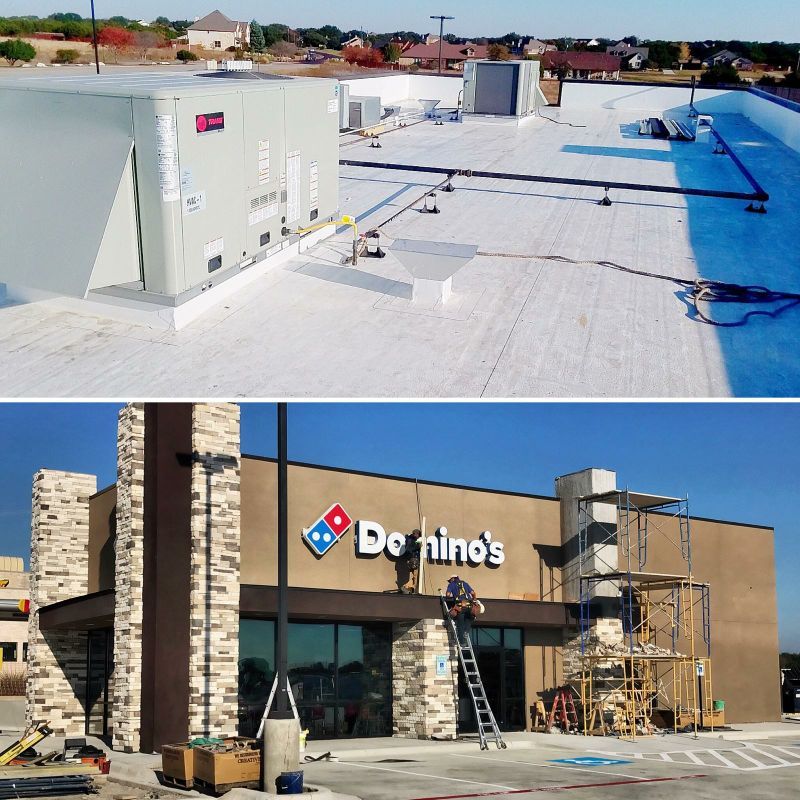 TPO Restaurant Roof by Austin Roofing and Construction