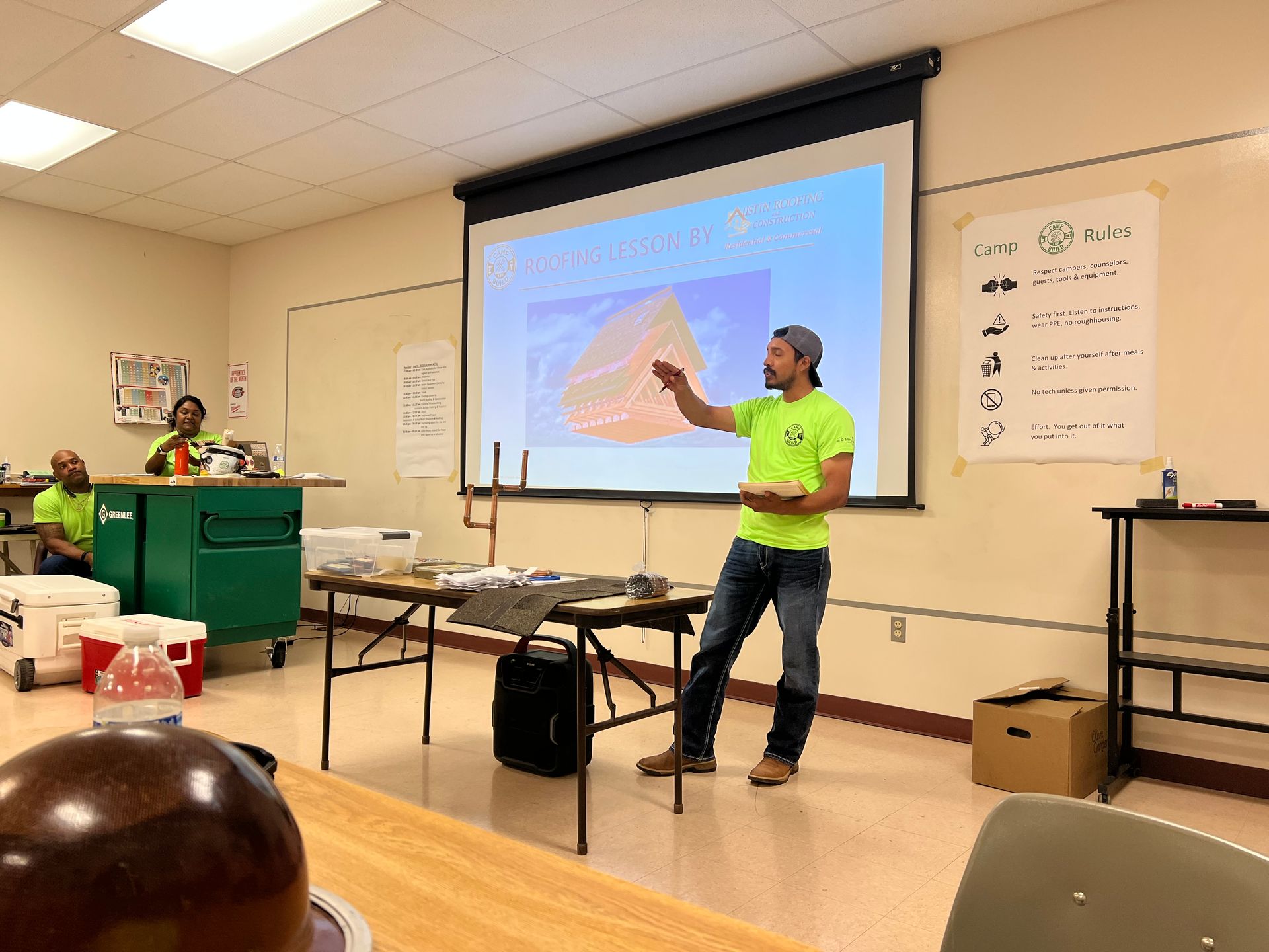 National Women in Construction NAWIC & Austin Roofing and Construction Teach Kids About Roofing