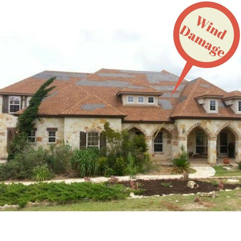 Wind Damage to the Roof Bel Terra Texas - Austin Roofing and Construction