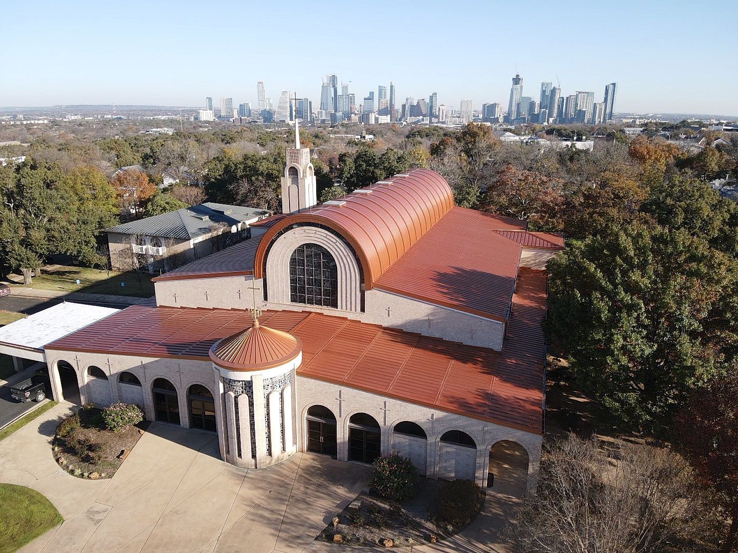 Austin Roofing and Construction Commercial Copper  Metal Roof