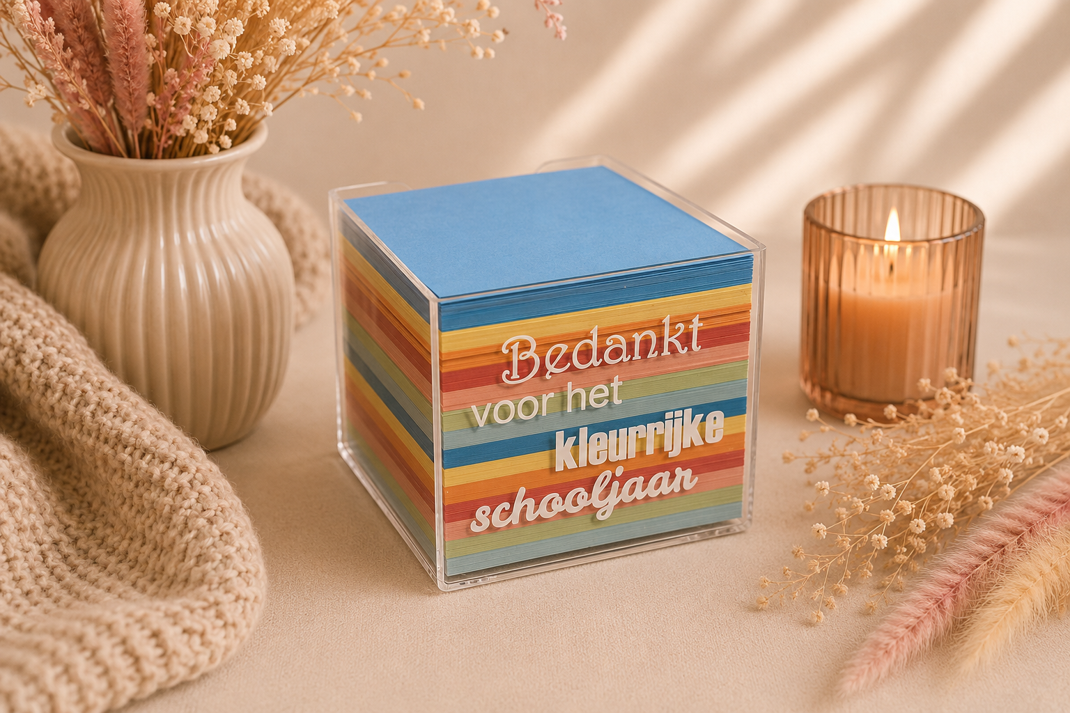 Memoblok voor afscheid schooljaar