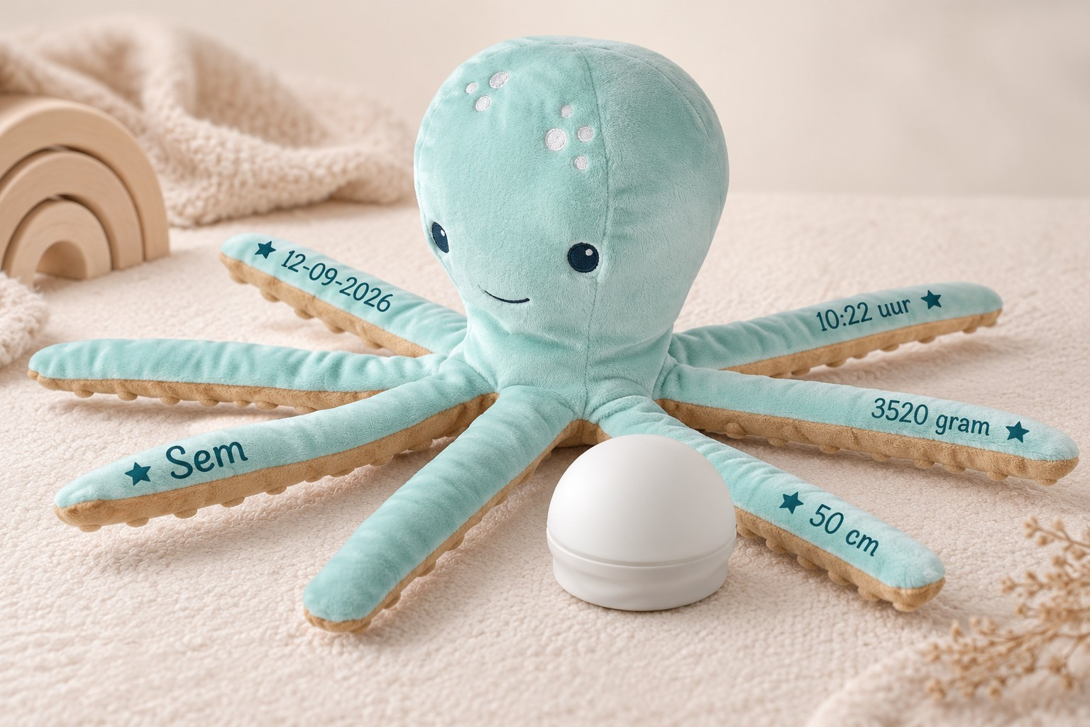 Gepersonaliseerde Octopus met LED-nachtlampje