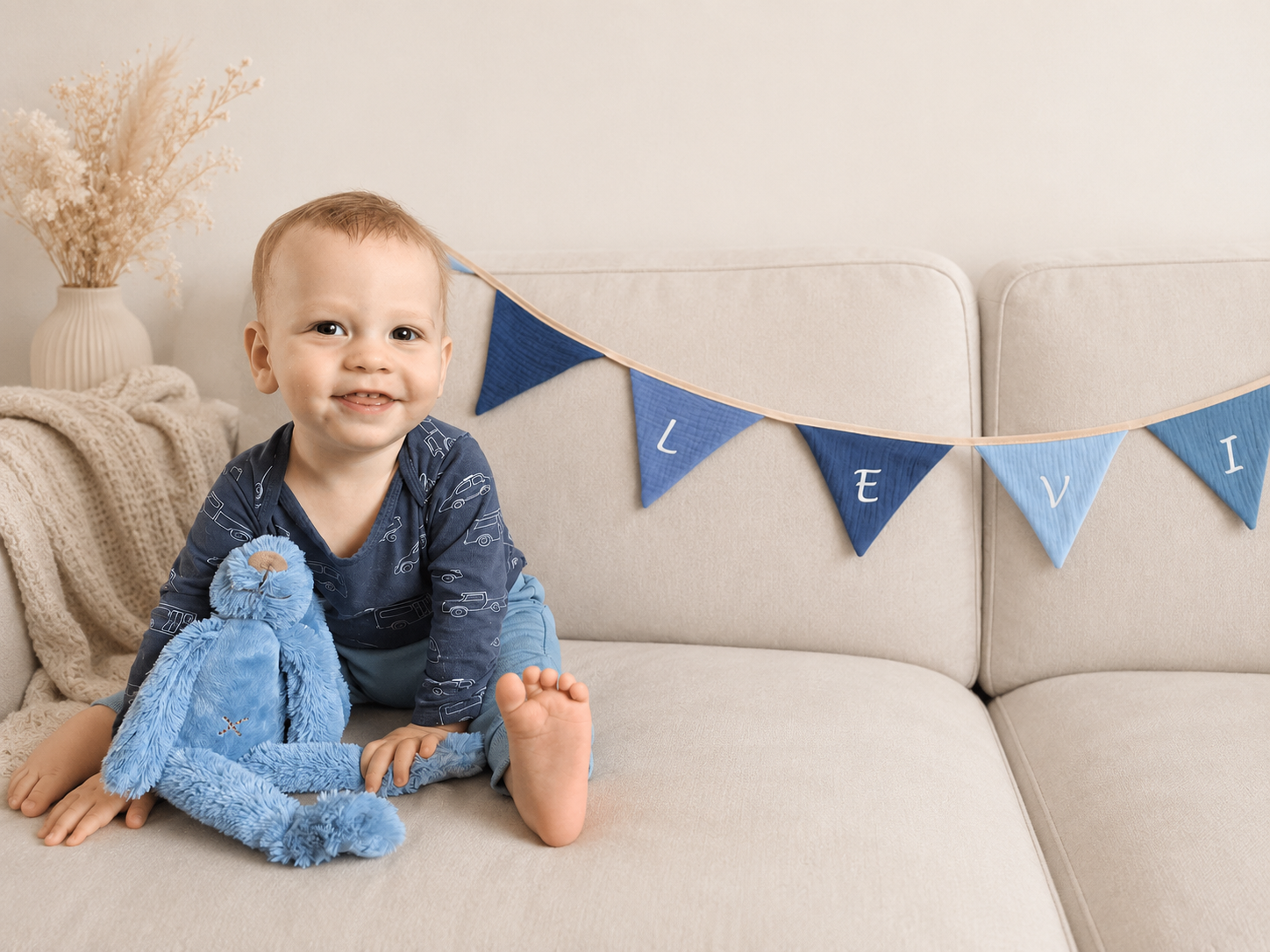 leuke naamslinger kies eigen naam of tekst in verschillende kleuren kraamcadeau, geboorte, verjaardag