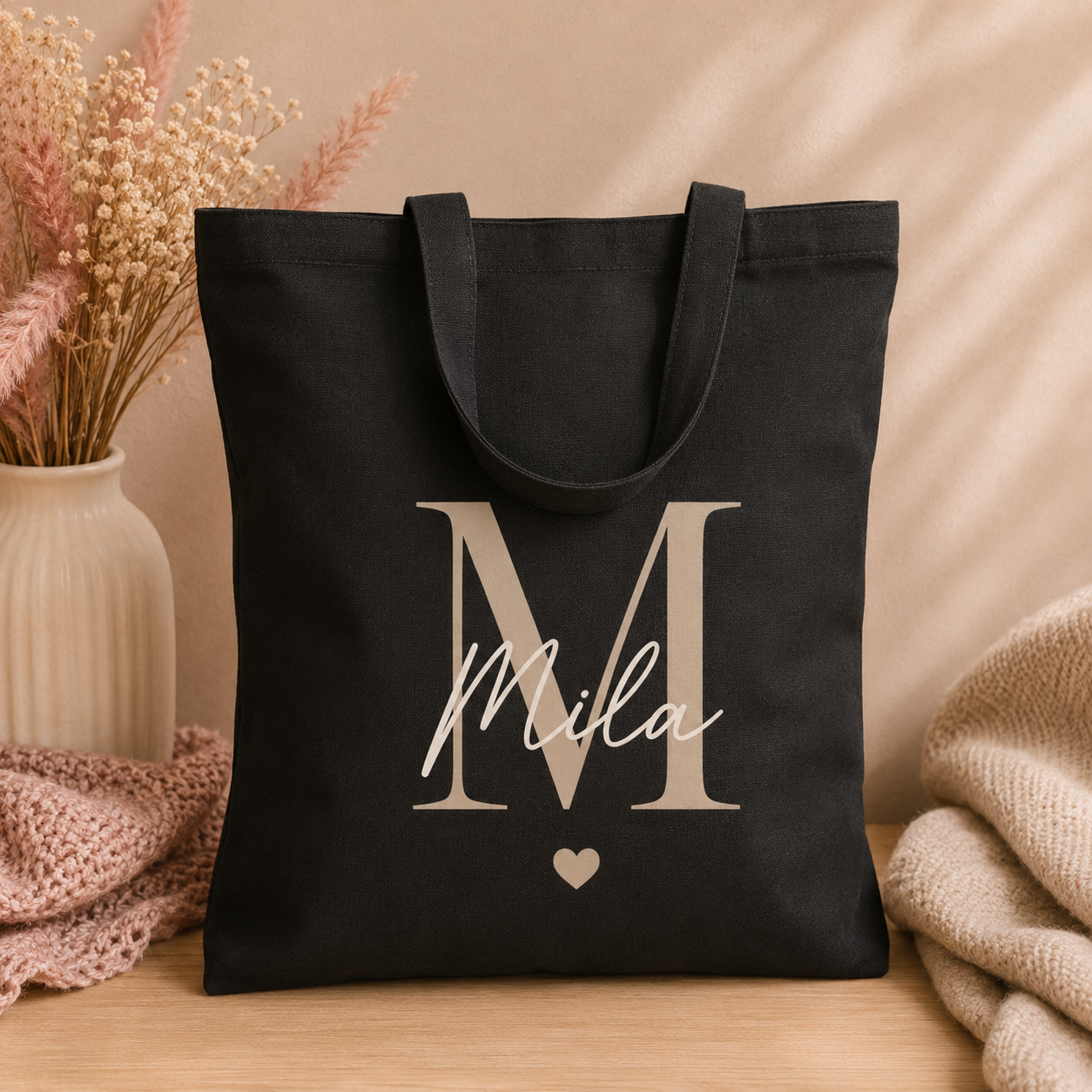 tote bag met naam, zo ga je in stijl op stap, met rits zijn verlies je je spullen niet
