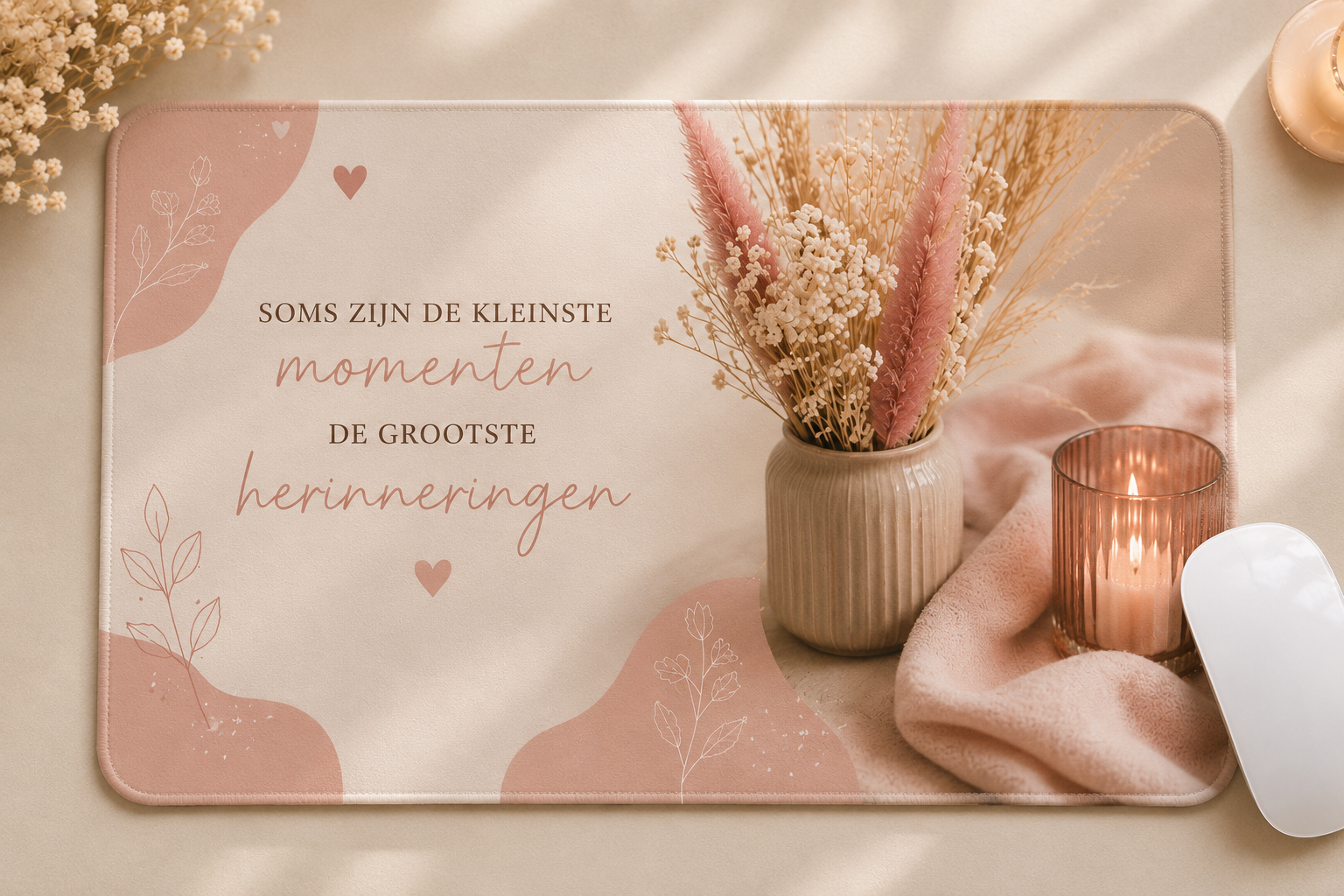 muismat zelf te personaliseren, leuk voor jezelf, of om iemand mee te verrassen
maak je werkplek gezellig