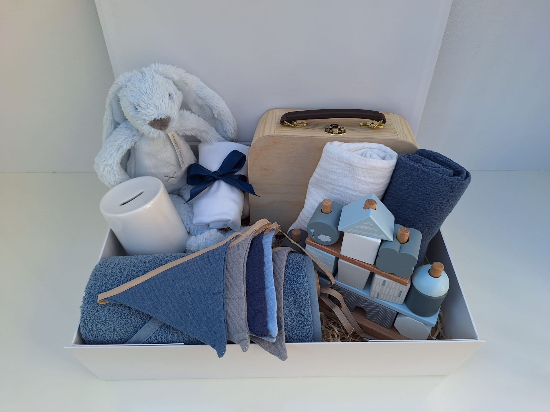 Frantastisch Geluk Blauw – Luxe gepersonaliseerd kraamcadeaupakket