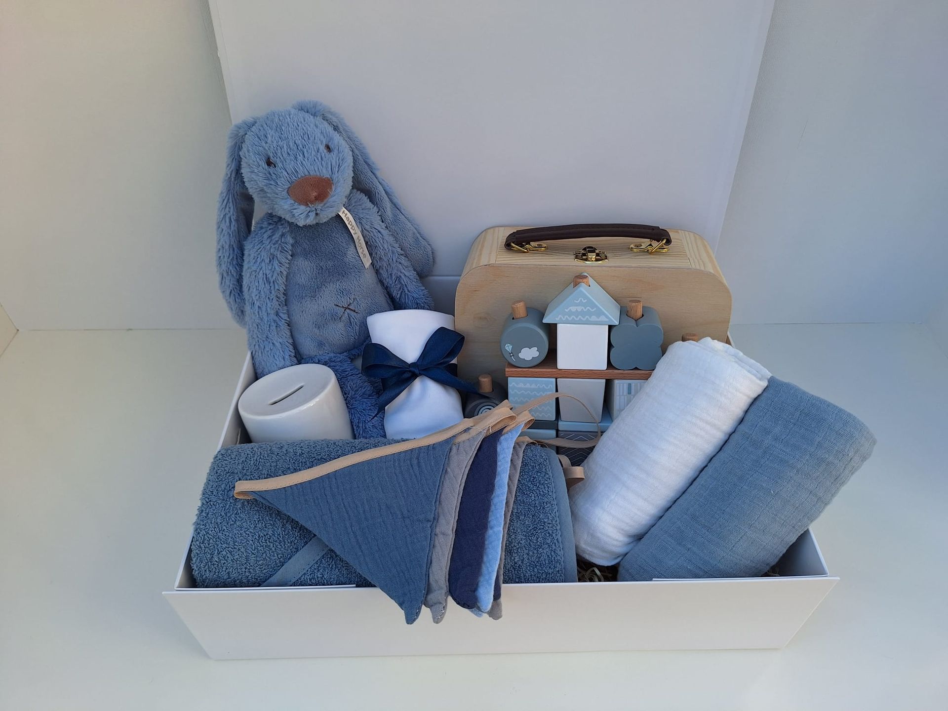 Frantastisch Geluk Blauw – Luxe gepersonaliseerd kraamcadeaupakket