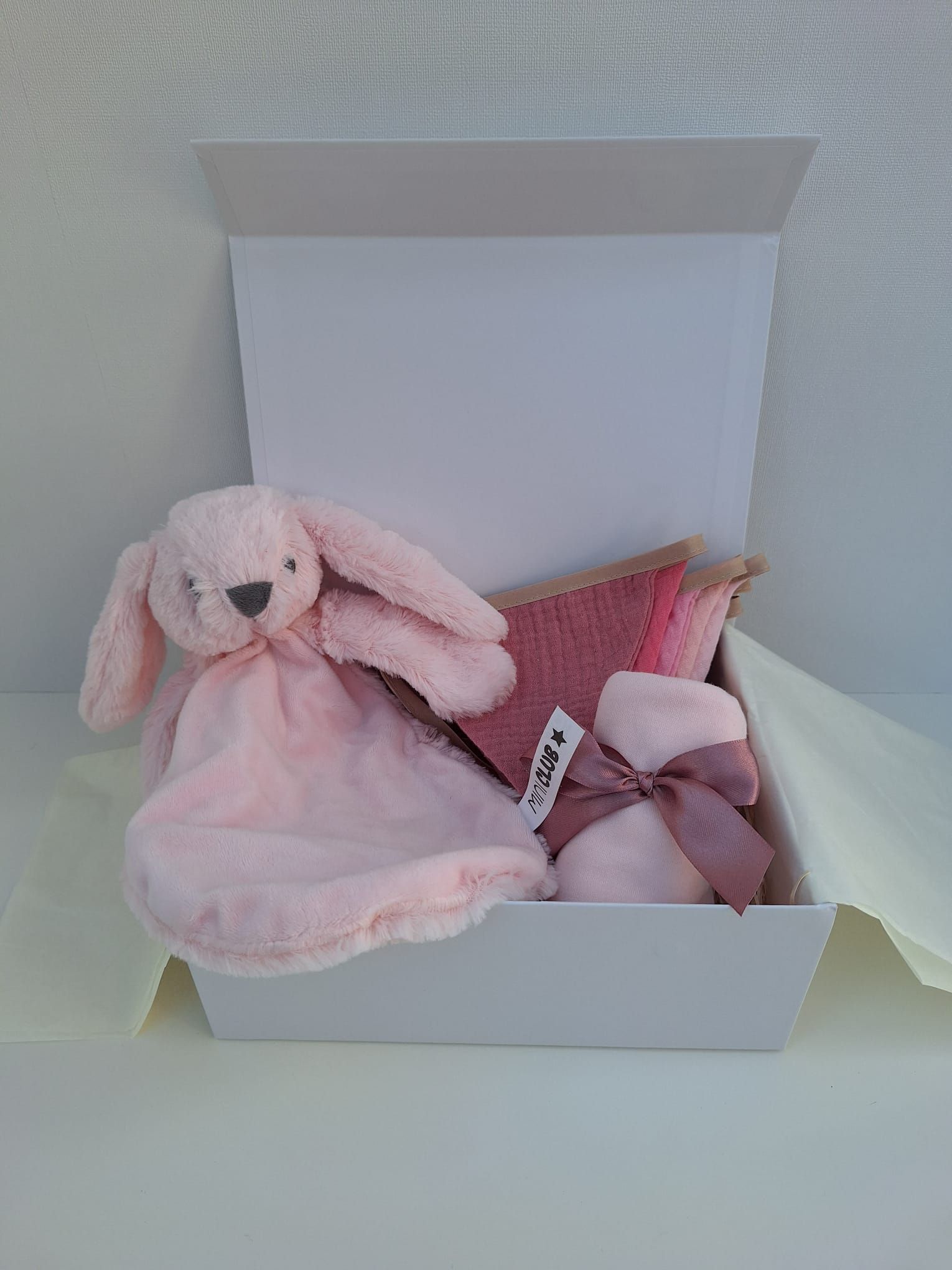 Klein Geluk Roze -  Gepersonaliseerd kraamcadeaupakket